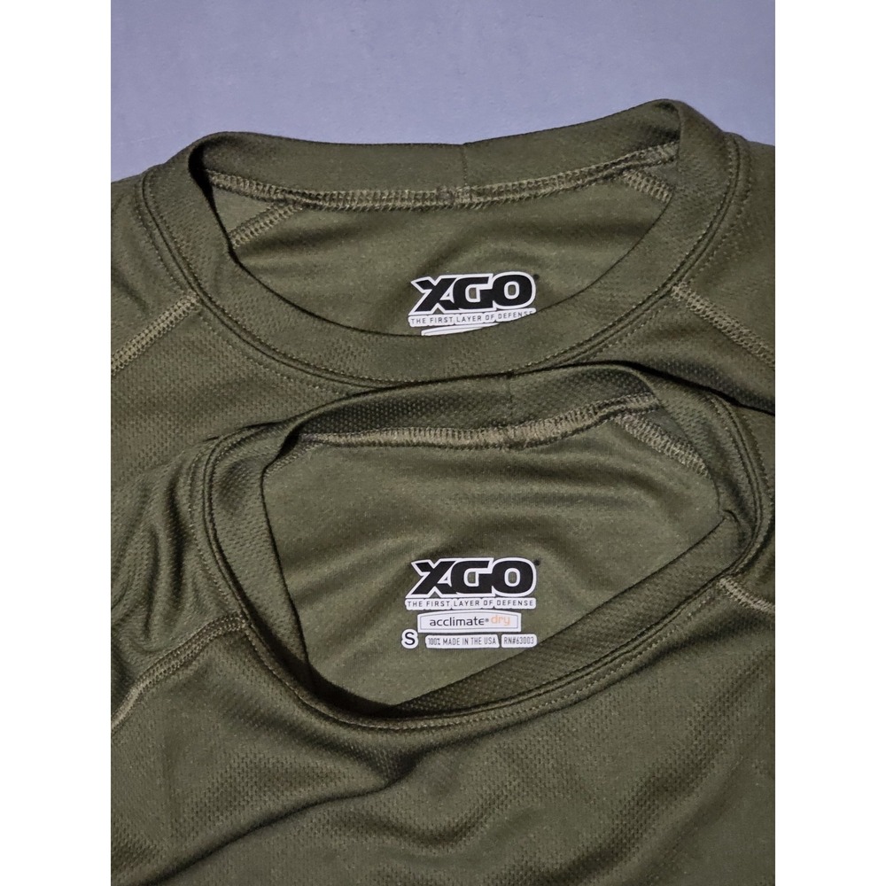 XGO Lot‎ Shirt Mens Small Green Acclimate Dry Performance Base Layer